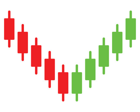 Trading candlestick icon. Minimal concept trading crypto currency, market investment trading, exchange, trade, isometric, financial. Increase and decrease trading vector.