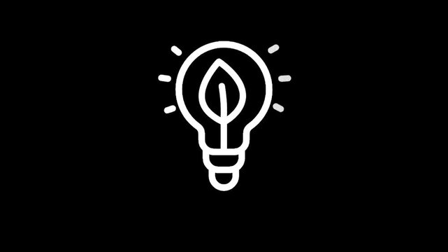 Eco-friendly light bulb icon symbolizing green energy and innovation