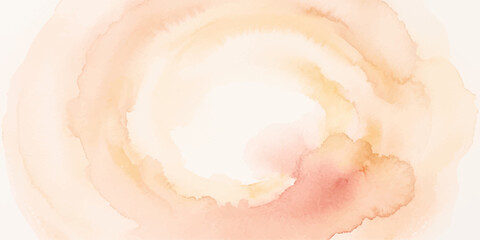 Obraz premium Abstract watercolor swirl in soft peach and cream hues, evoking a sense of calm and gentle movement, perfect for serene backgrounds.