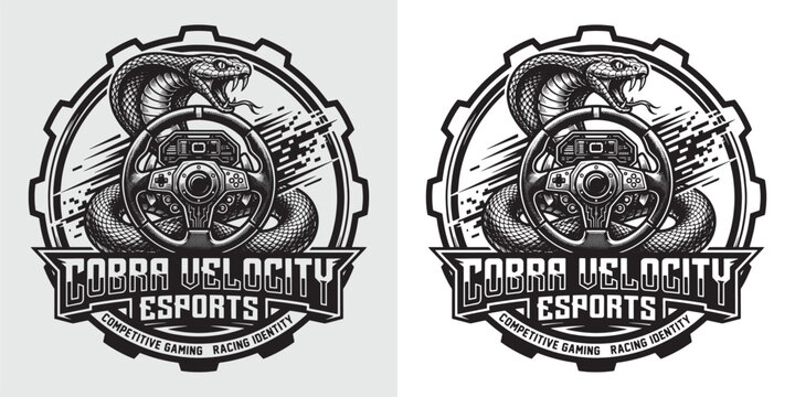Cobra Velocity Esports Competitive Racing Identity Logo