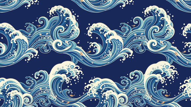 Ocean Wave Pattern Design.