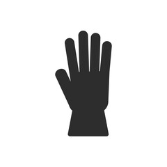 Obraz premium Glove icon. Monochrome black and white symbol