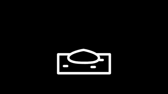 Icon representing water absorption into a porous material or soil