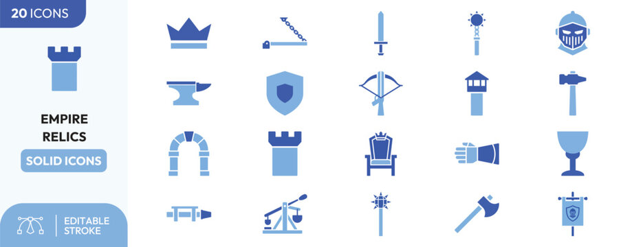 Medieval Empire Relics Icon Collection.