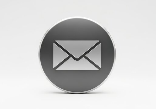 Modern email icon with sleek design and minimalistic style