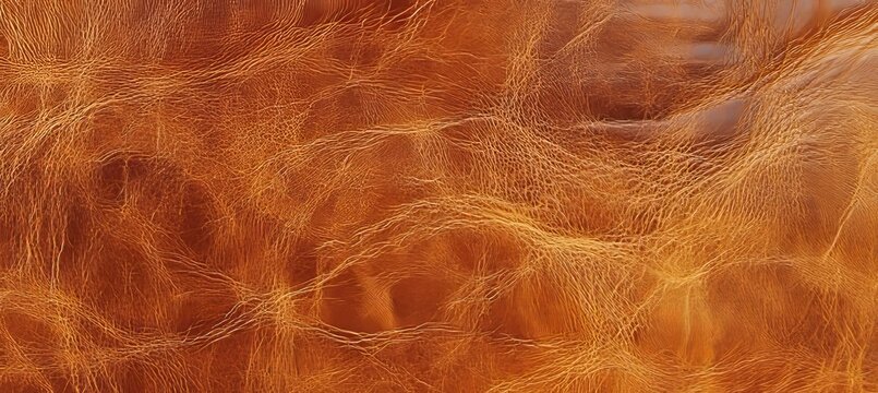 Natural Leather Material with Tanned Animal Hide Texture for Artisan Craft and Design Projects