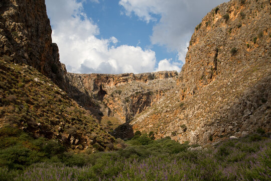 Deads gorge, a gorge and walking track between Zakros and Kato Zakros in eastern Crete island, Greece.