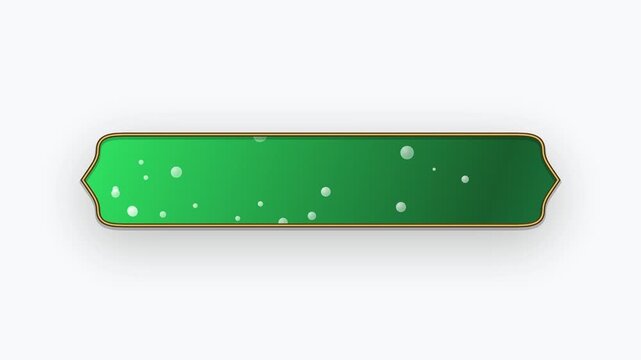 Animated Green Banner with Bubbles for Text Overlay and Graphic Design