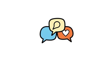 Chat Bubbles Communication Speech Symbols.