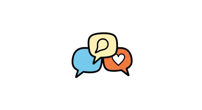 Chat Bubbles Communication Speech Symbols.