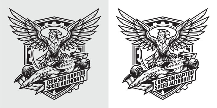 Crimson Raptor Speed Authority Eagle Racing Logo