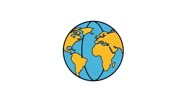 Illustration of the Earth Globe Map.