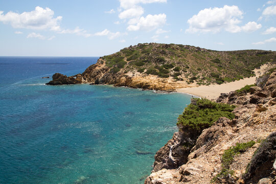 Vai Palm Forest, a national park in northeastern Crete island, Greece.
