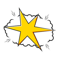 Fototapeta premium Comic Sharp Starburst Icon