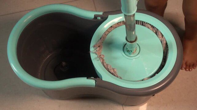 CLEAN 360&deg; Spin Bucket Mop with microfiber cleaning head and durable bucket delivers effortless, efficient floor cleaning performance