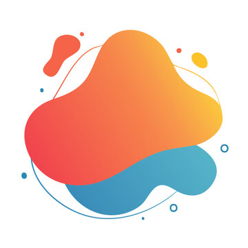 Modern abstract shape illustration with vibrant colors