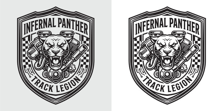 Infernal Panther Track Legion Engine and Panther Head Logo