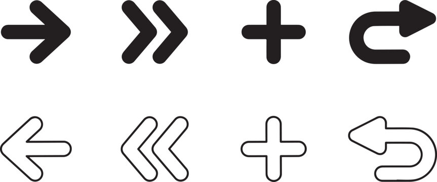 A set of digital arrow progression, and continuous flow in a clean vector design, arrow vector design element. illustration. 