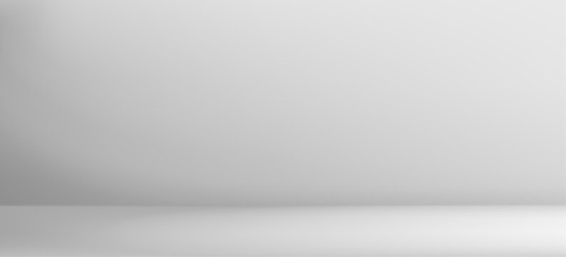 Modern grey studio background with gradient light effect for product presentation. Vector bg minimal design projects with clean abstract space