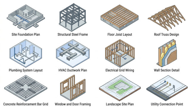 Various Modern Architectural Building Structure Designs.