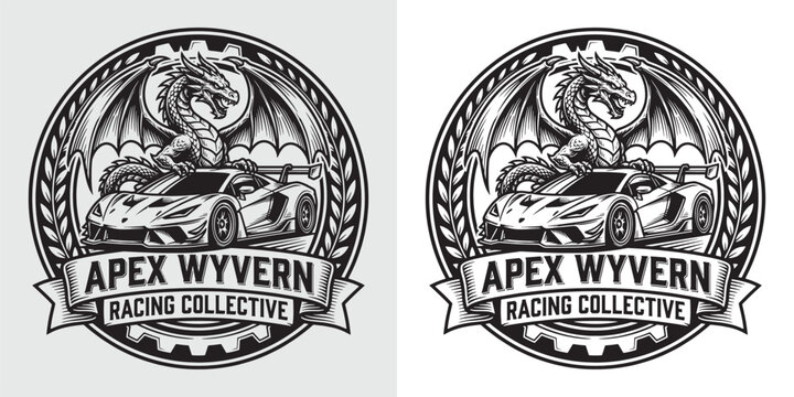 Apex Wyvern Racing Collective Circular Emblem with Dragon
