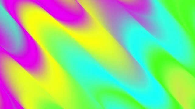abstract colorful gradient background seamless loop fluid liquid waving motion graphic with vibrant neon lime green yellow magenta pink and cyan color palette for modern design