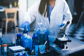 Fototapeta premium Researchers working in the clinical laboratory