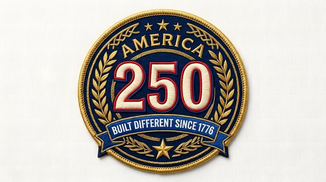 America 250th anniversary embroidered patch