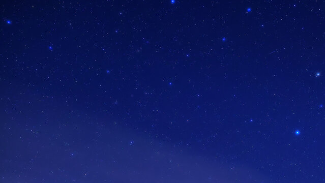 Constellations and Milky Way stars on a dark countryside skies.