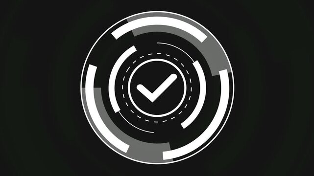 icon HUD checkmark loop animation