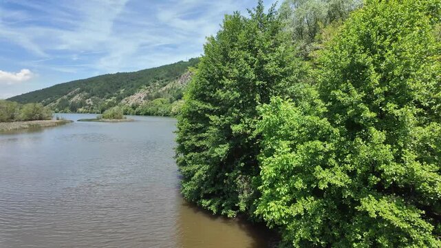 Spring Landscape around Pancharevo lake, Sofia city Region, Bulgaria