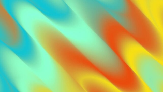 abstract energetic neon liquid fluid gradient background with moving soft wavy diagonal lines of orange yellow and bright green vibrant colors loopable animation video