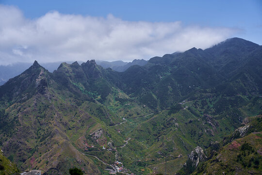 Afur village in Anaga mountain valley
