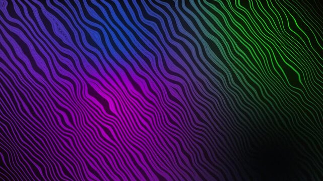 Animated neon wave stripes seamless loop background vibrant energy motion graphics 4k hd. Abstract neon wave stripes background seamless loop animation purple green blue 4k ultra hd.