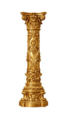 Naklejka premium PNG Ornate golden decorative column