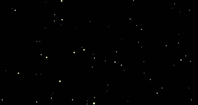 蛍、球、泡の抽象的なアニメーション：４K、ループ、背景透過