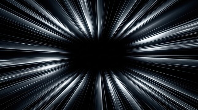 Blue abstract starburst with glowing energy rays and light burst in space background wallpaper