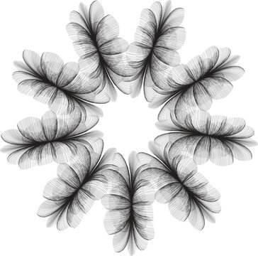 Abstract fractal pattern with symmetrical design and intricate details abstract symmetrical intricate snowflake starburst branches illustration