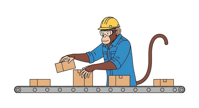 Warehouse worker checking inventory on forklift.
