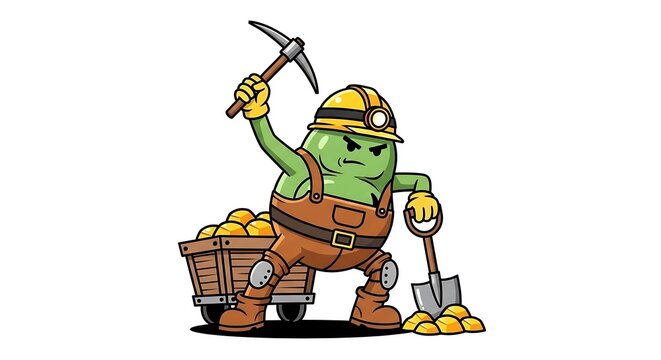 Construction worker operating mini excavator.