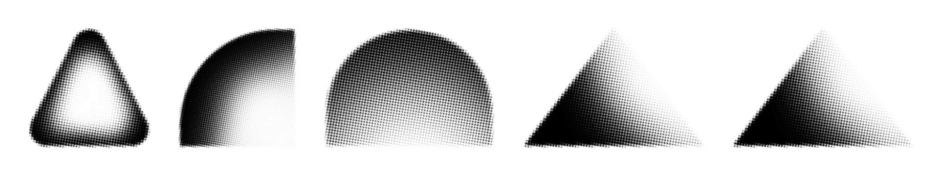 Gradient geometric shapes collection elements isolated on white