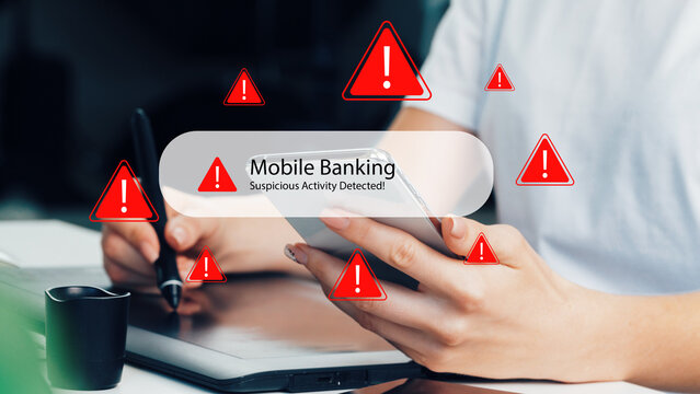 User receives scam call message about suspicious activity in mobile banking account