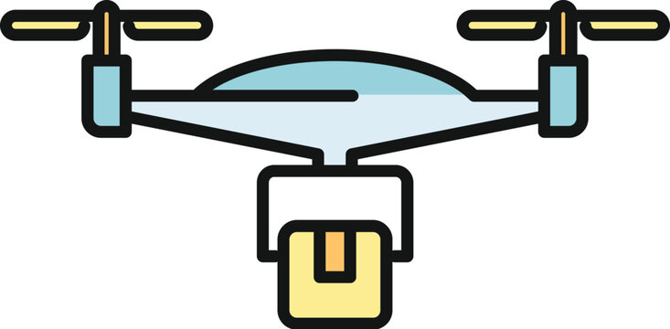 Drone delivering a package, representing modern shipping and transport technology