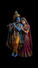 Fototapeta premium Radha and Krishna's story is the epitome of eternal love.