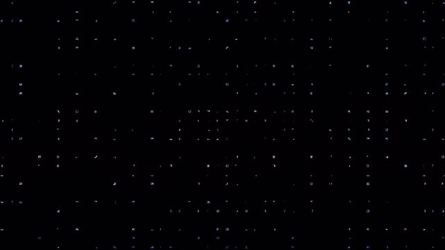 Abstract Digital Binary Code Data Streaming Background Animation.