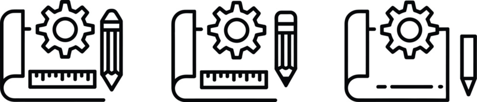 Prototyping Icon Concept Editable Stroke Icon Pack, User Experience and Product Design Symbols for Wireframing, Testing, Development, and Interface Design Projects