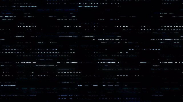 Abstract Digital Glitch Effect Background with Flickering Lines and Data Noise.