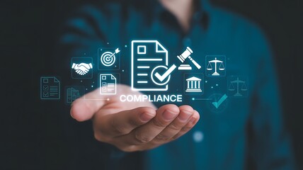 Obraz premium Navigating Regulatory Frameworks Ensuring Business Compliance in a Digital World