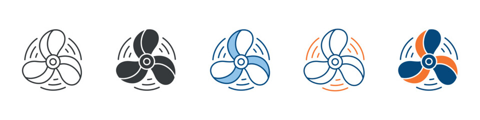 Ship Propeller Icon Set Multiple Style Collection © Faizal