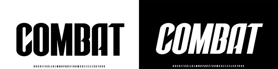 Modern Bold Font and Number. Typography urban style alphabet fonts for fashion, sport, technology, digital, movie, logo design, vector illustration © siti